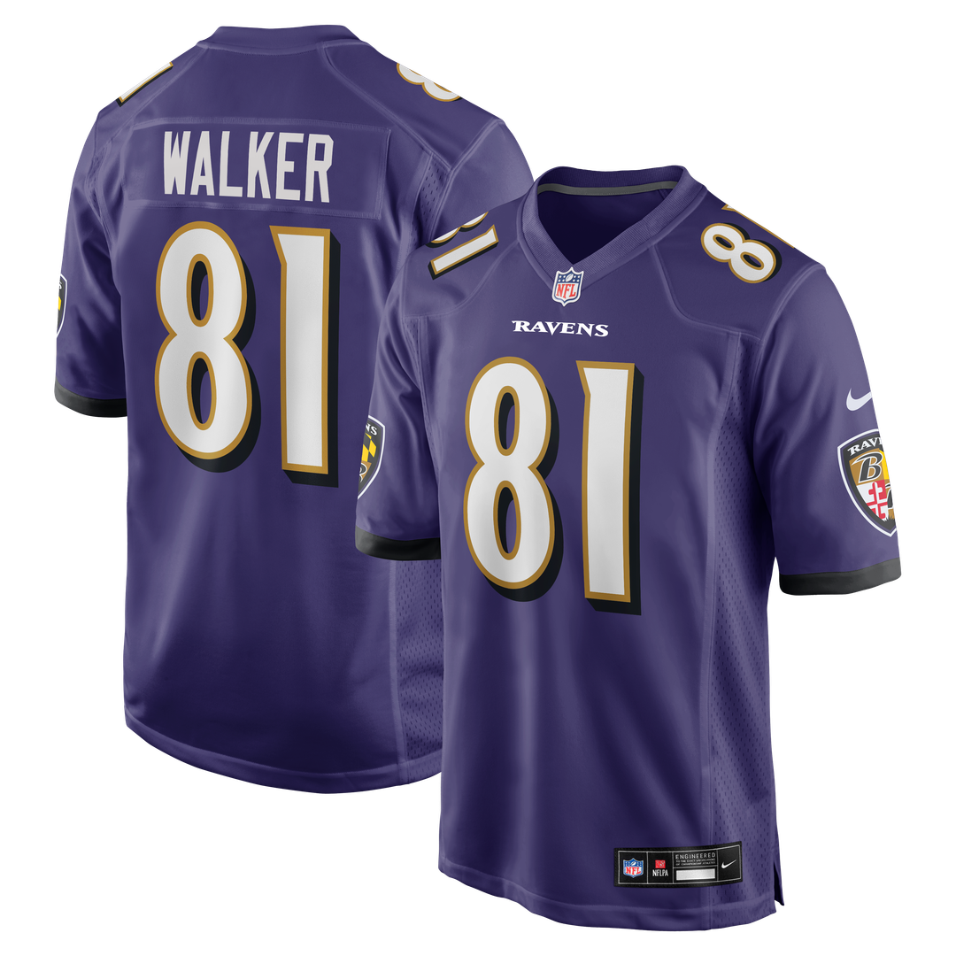 Devontez Walker Baltimore Ravens Team Game Jersey - Purple