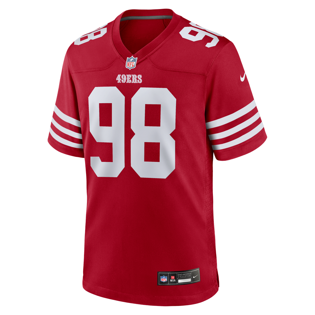 Mykel Williams San Francisco 49ers Game Player Jersey - Scarlet