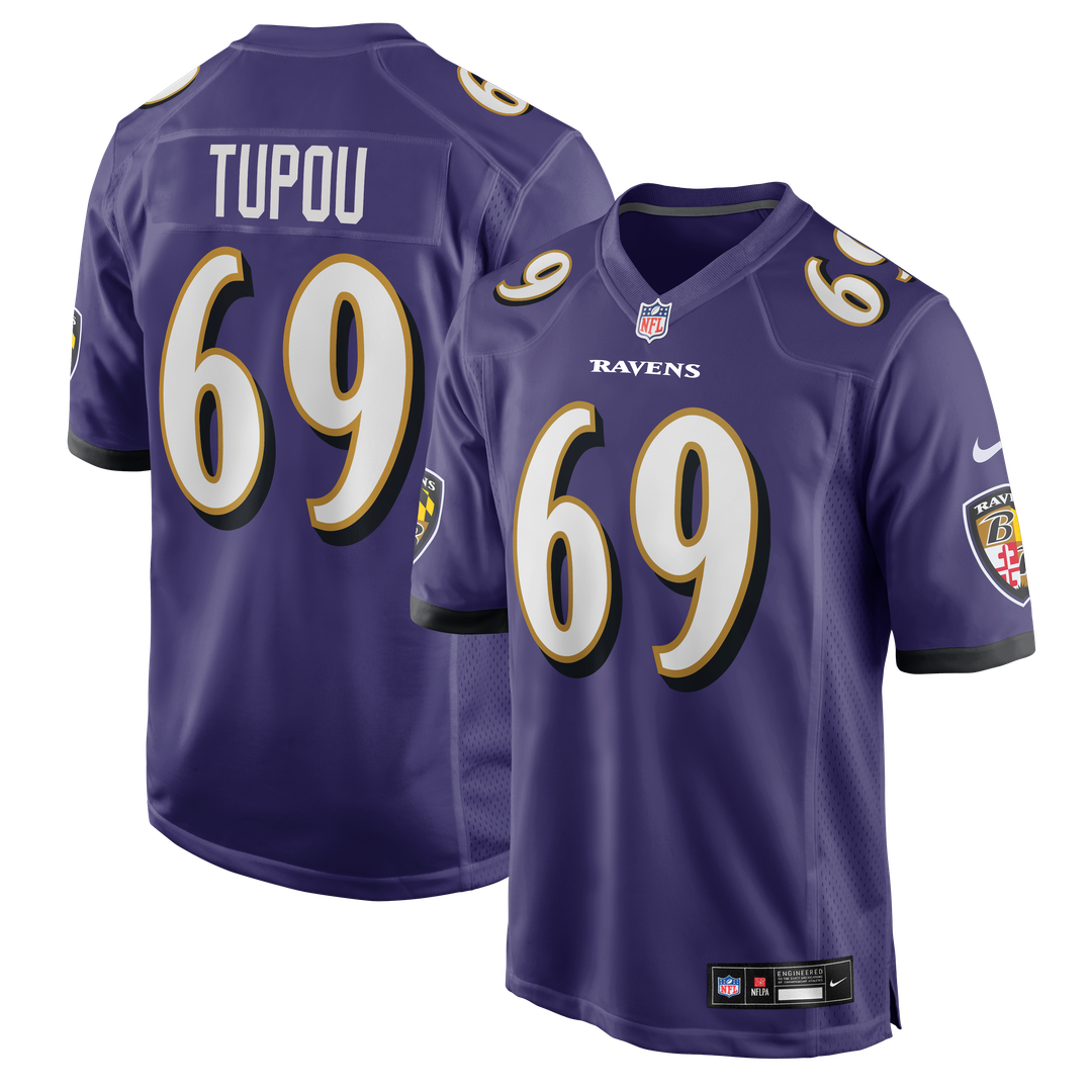 Josh Tupou Baltimore Ravens Team Game Jersey - Purple