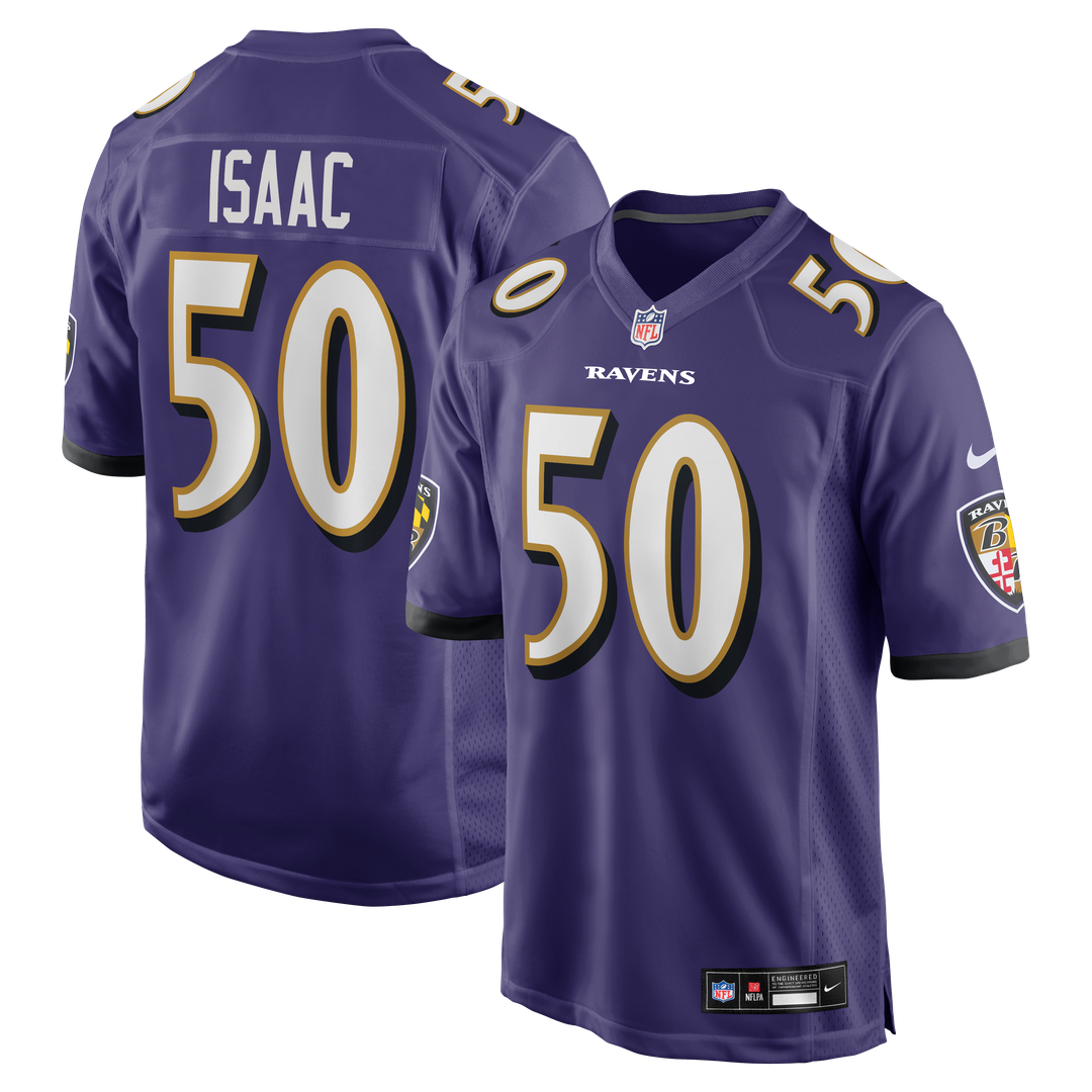 Adisa Isaac Baltimore Ravens Team Game Jersey - Purple