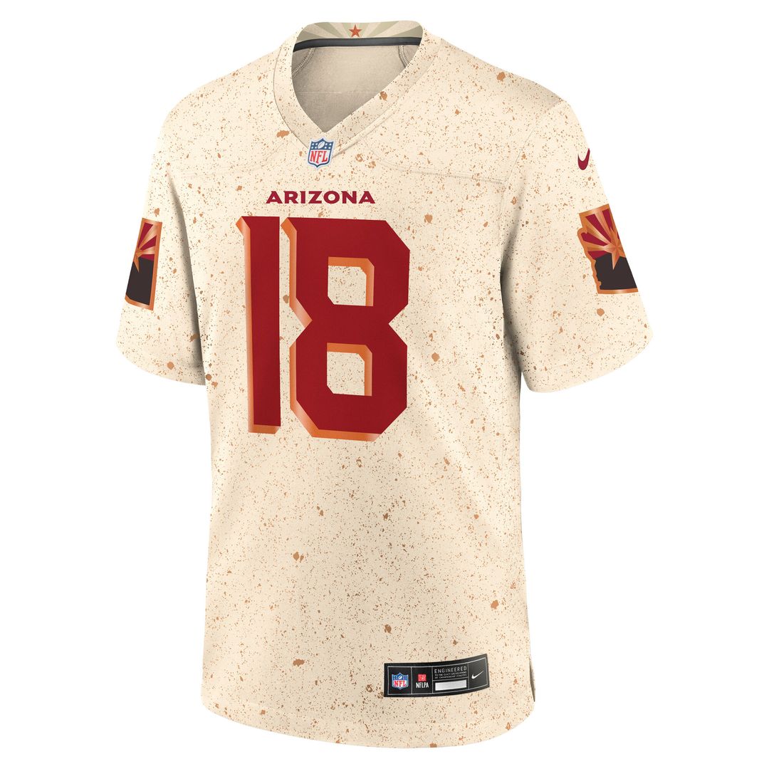 Marvin Harrison Jr. Arizona Cardinals 2025 Rivalries Collection Game Jersey - Natural