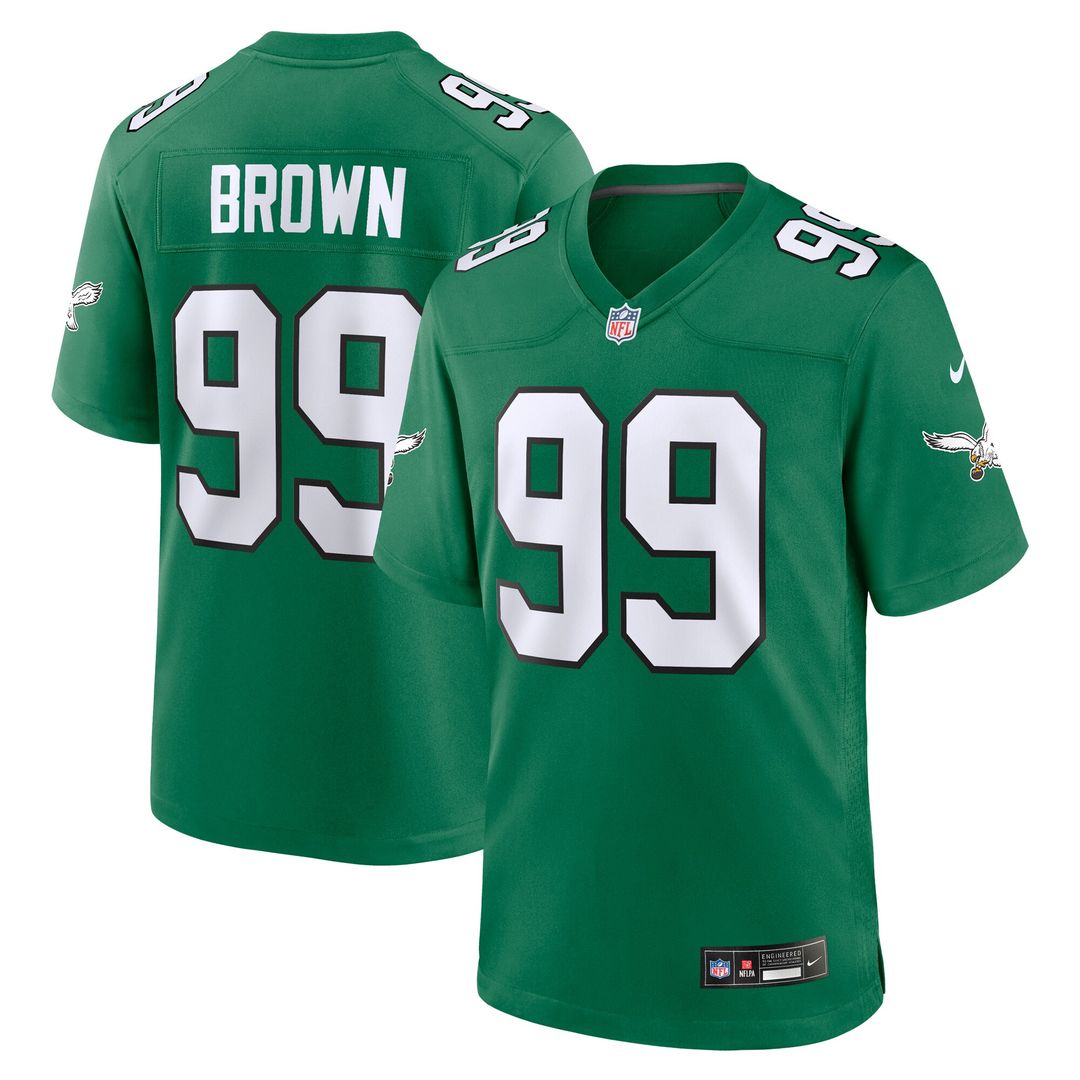 Jerome Brown Philadelphia Eagles Retired Player Alternate Game Jersey - Kelly Green