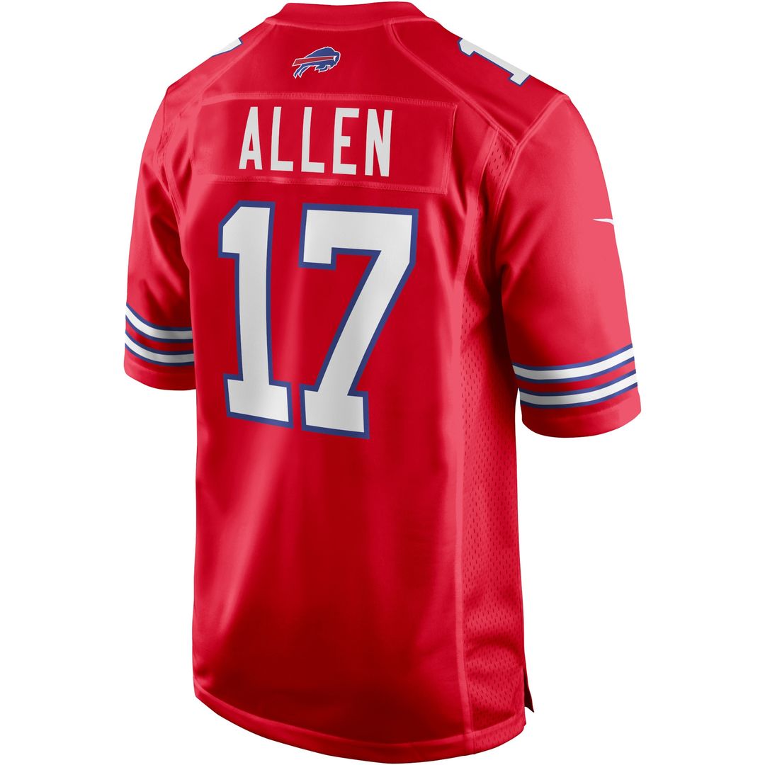 Josh Allen Buffalo Bills Alternate Game Player Jersey - Red