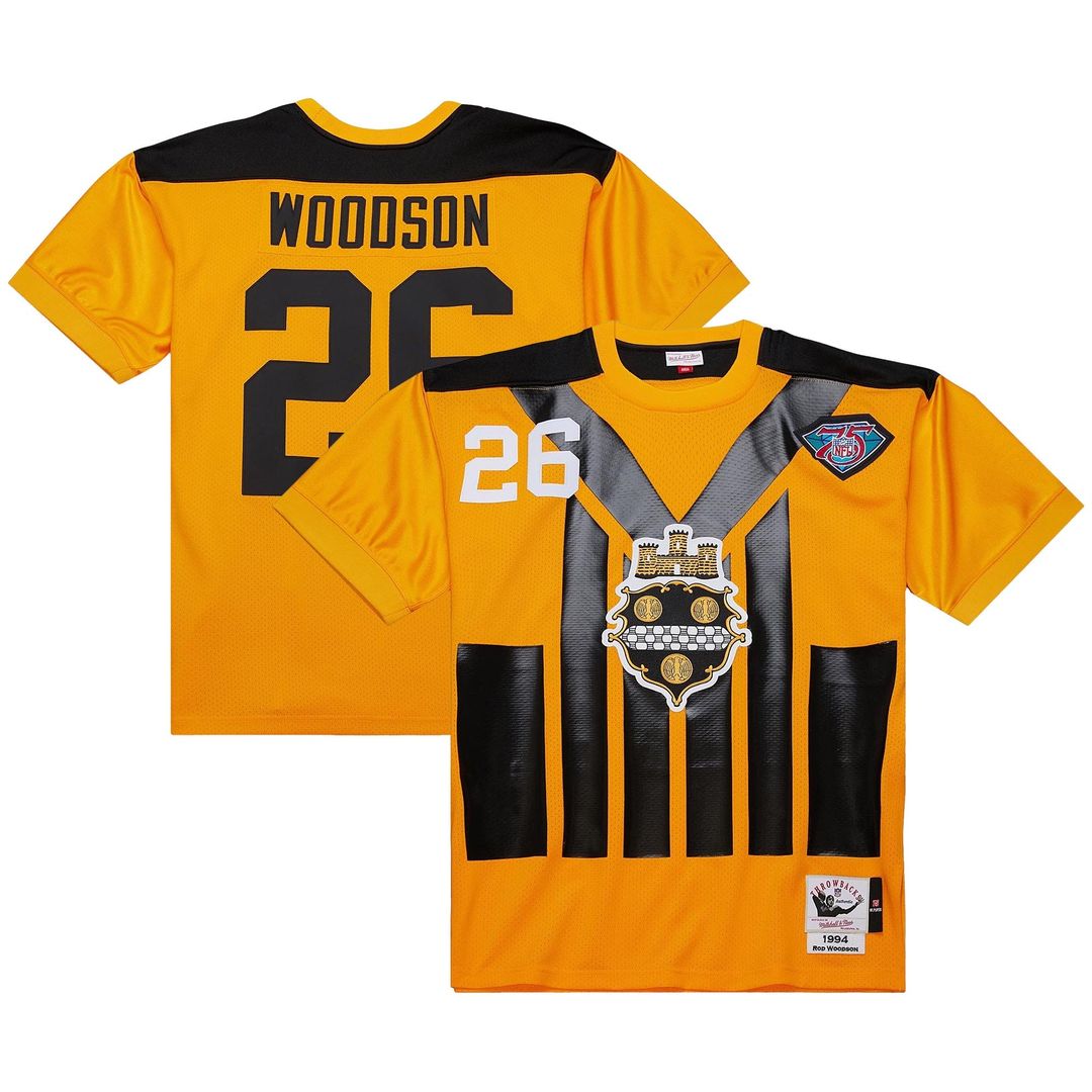 Rod Woodson Pittsburgh Steelers 1994 Authentic Throwback Retired Player Jersey - Gold