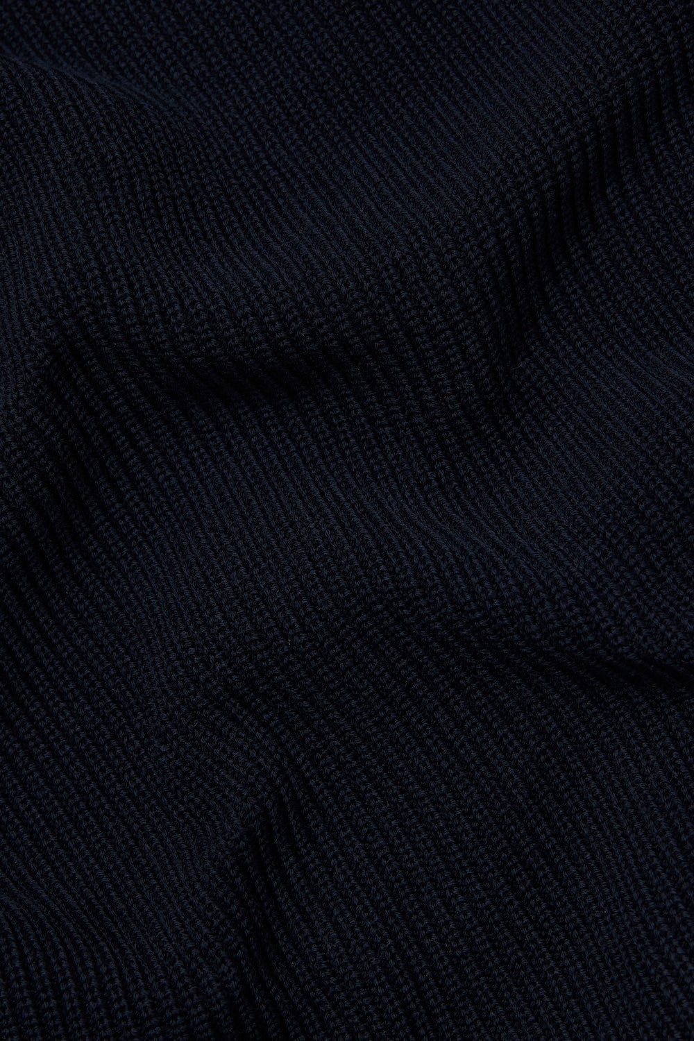 Pure Cotton Knitted Textured Crew Neck Sweater in Navy