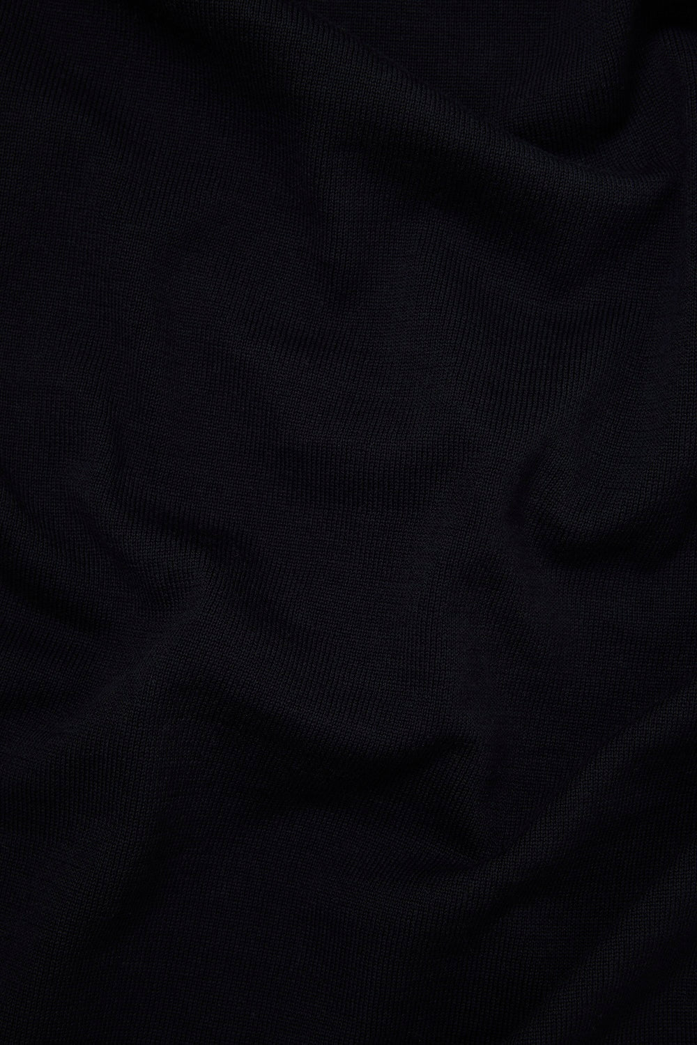 Pure Cotton Knitted V-Neck Sweater in Black