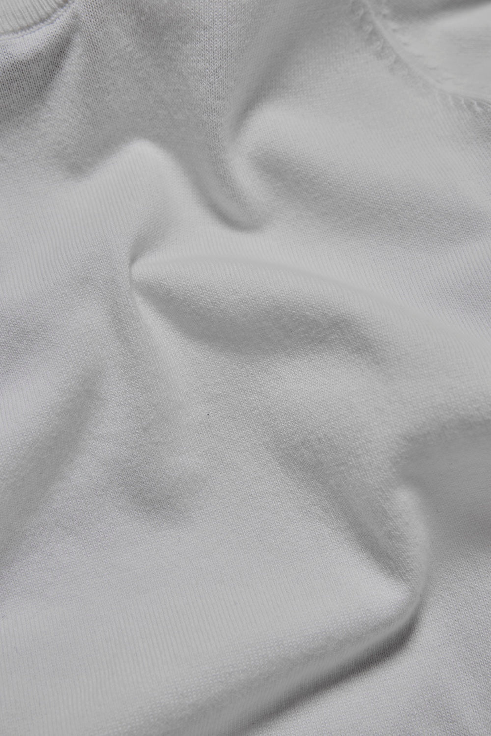 Cotton Blend Roll Neck Sweater in Winter White