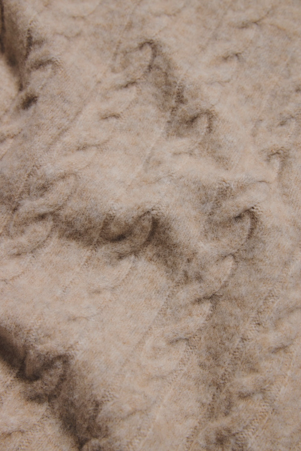 Soft Cable Crew Neck Sweater in Neutral