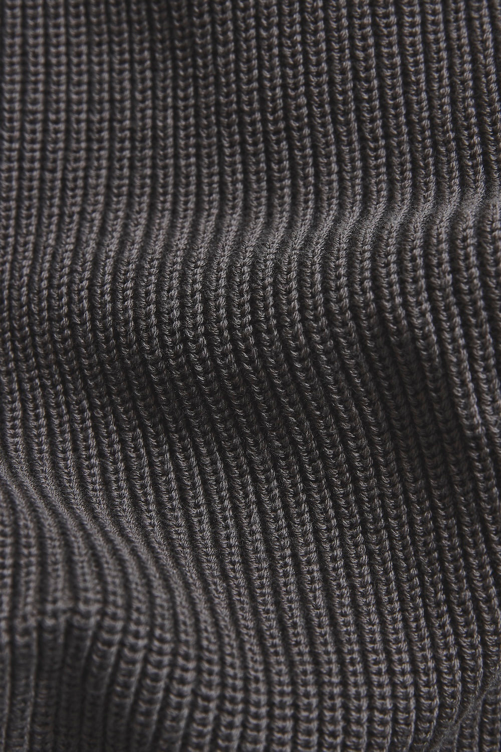 Pure Cotton Knitted Textured Crew Neck Sweater in Truffle