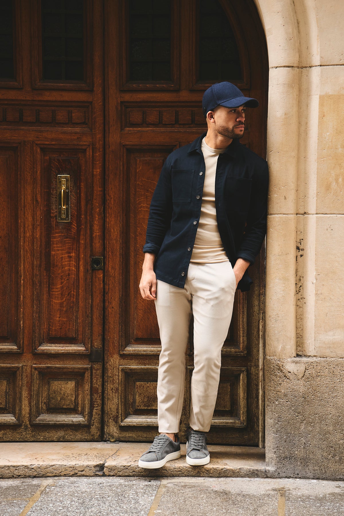 Textured Pants in Stone