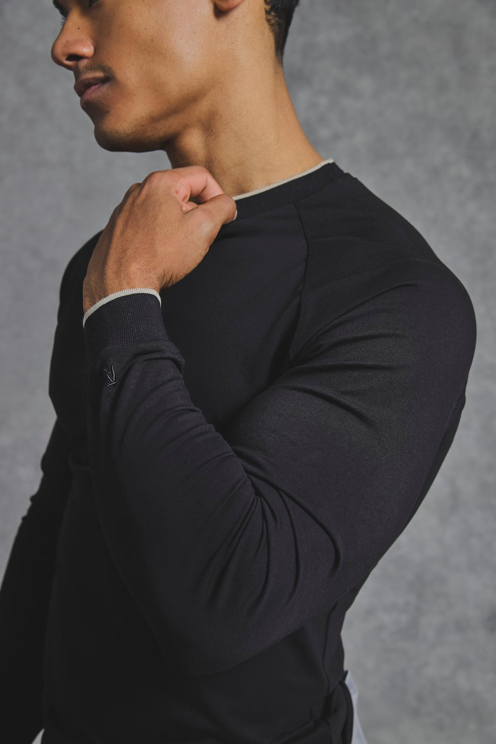 Tipped T-Shirt in Black