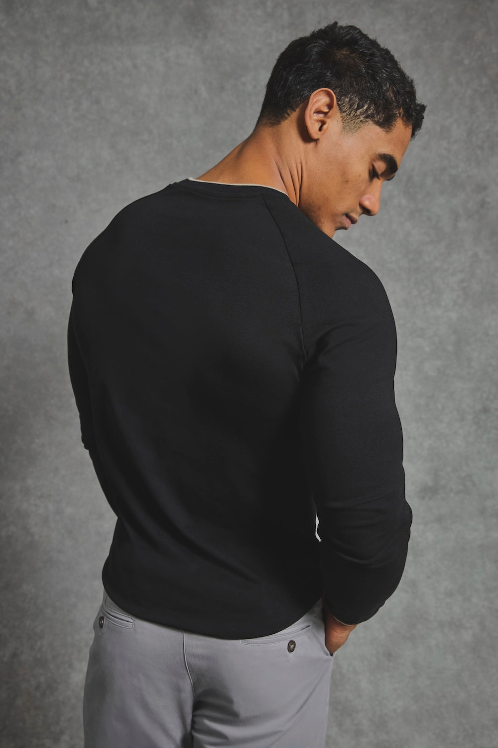 Tipped T-Shirt in Black