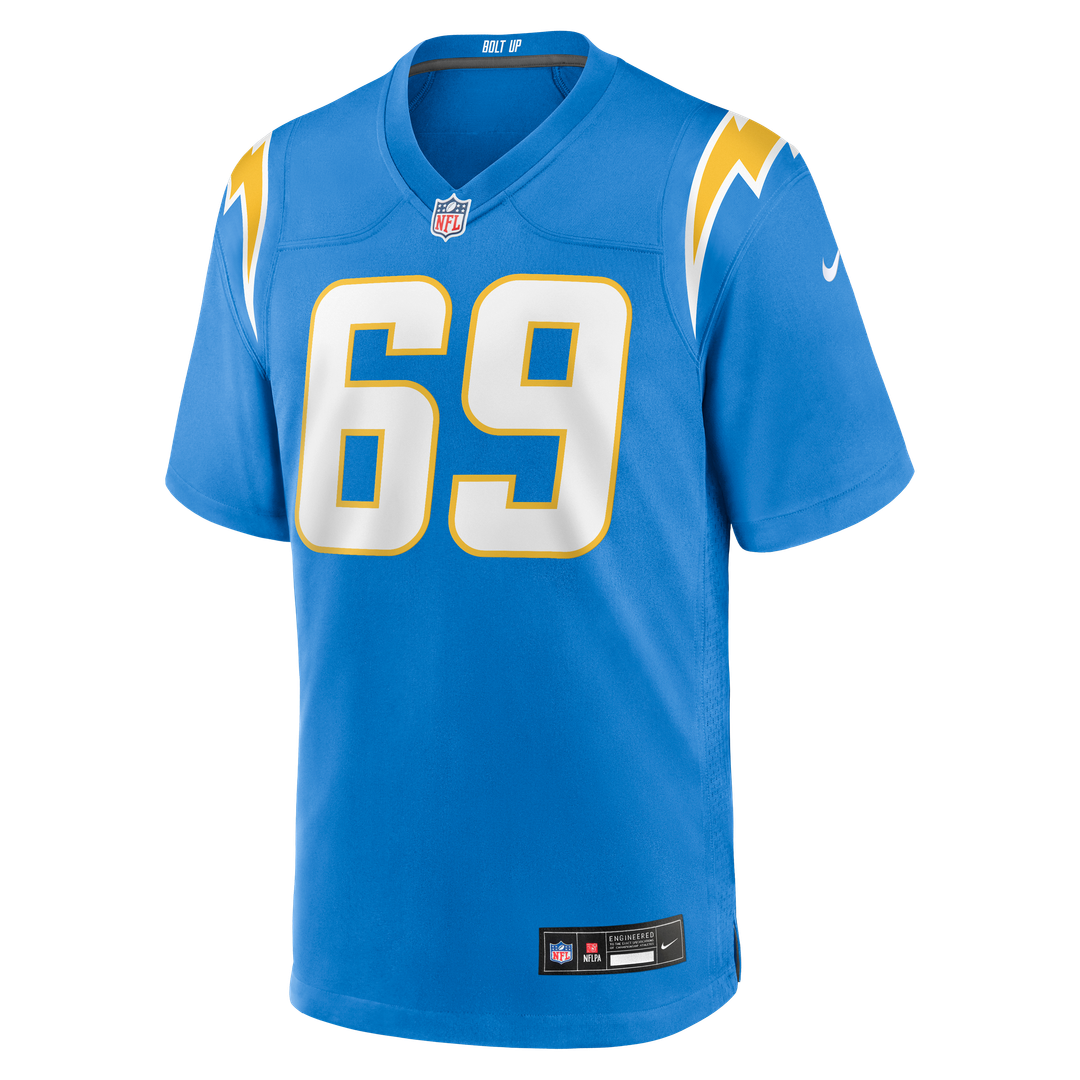 Josh Fuga Los Angeles Chargers Team Game Jersey - Powder Blue