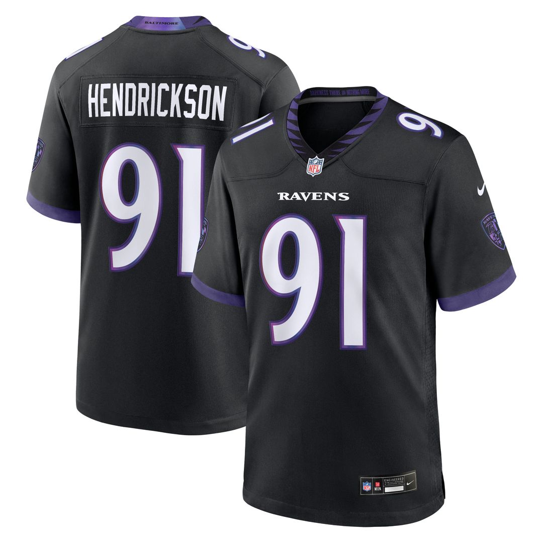 Trey Hendrickson Baltimore Ravens Team Game Jersey - Purple