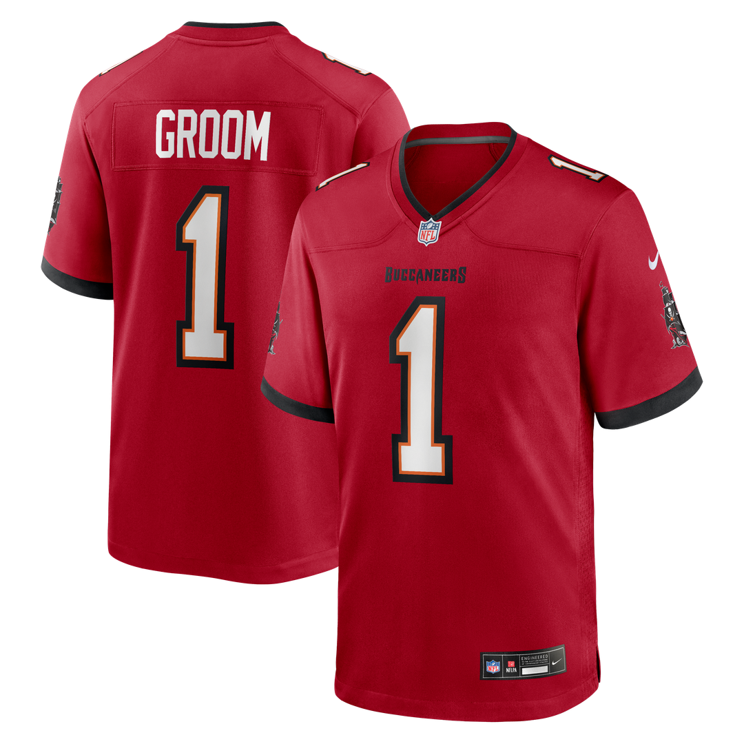 Number 1 Groom Tampa Bay Buccaneers Game Jersey - Red