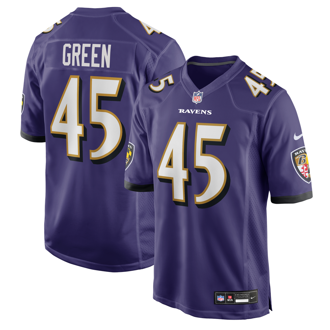 Mike Green Baltimore Ravens Team Game Jersey - Purple