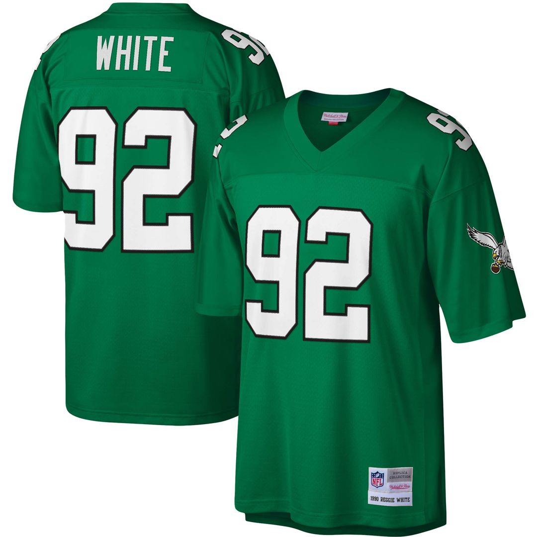 Reggie White Philadelphia Eagles Legacy Replica Jersey - Kelly Green