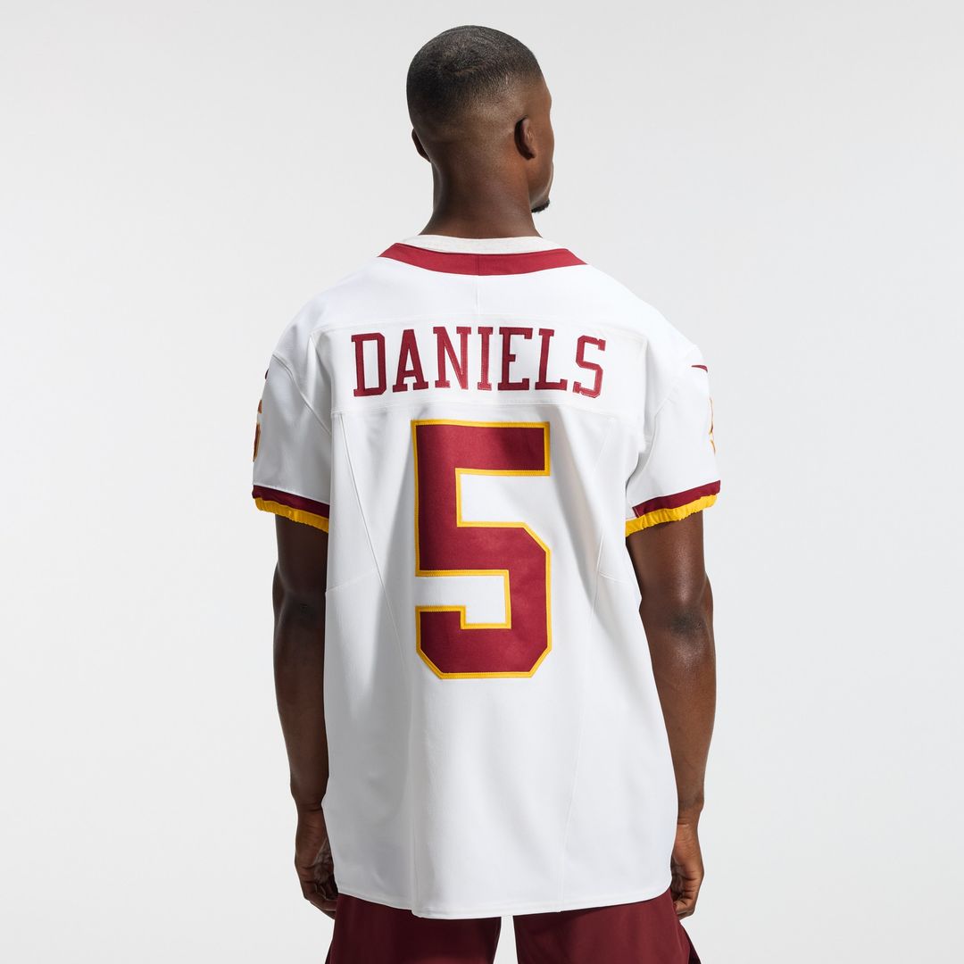 Jayden Daniels Washington Commanders Alternate 2 Super Bowl Era Vapor F.U.S.E. Elite Jersey - White
