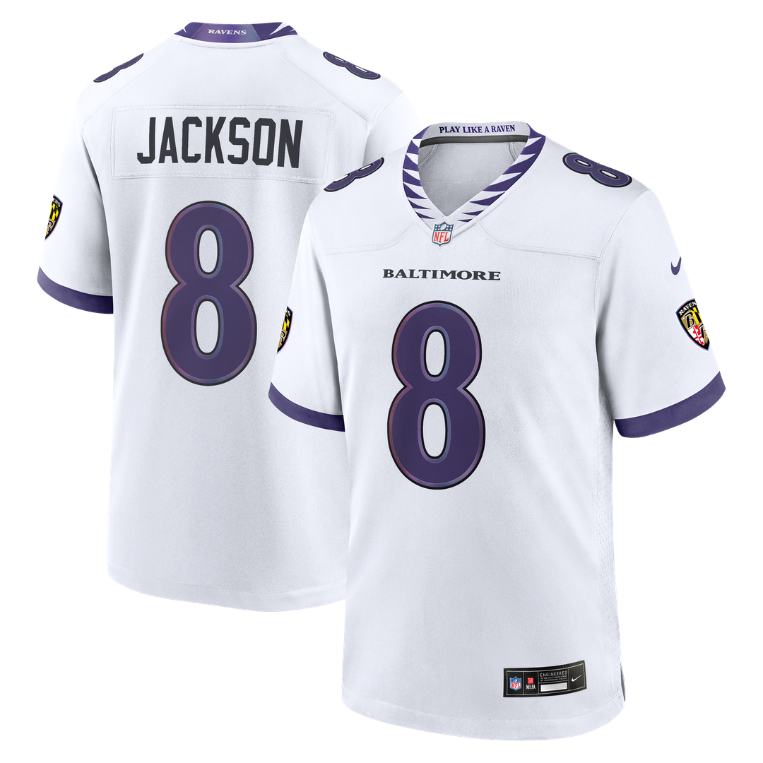Lamar Jackson Baltimore Ravens Game Jersey - White