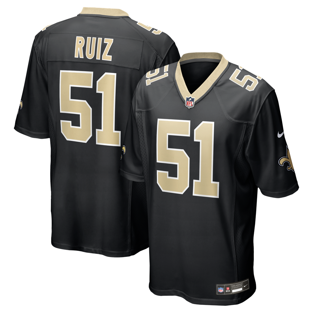 Cesar Ruiz New Orleans Saints Game Jersey - Black