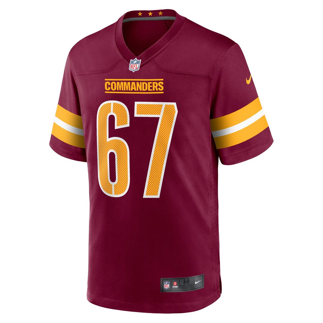 Nick Allegretti Washington Commanders Game Jersey - Burgundy