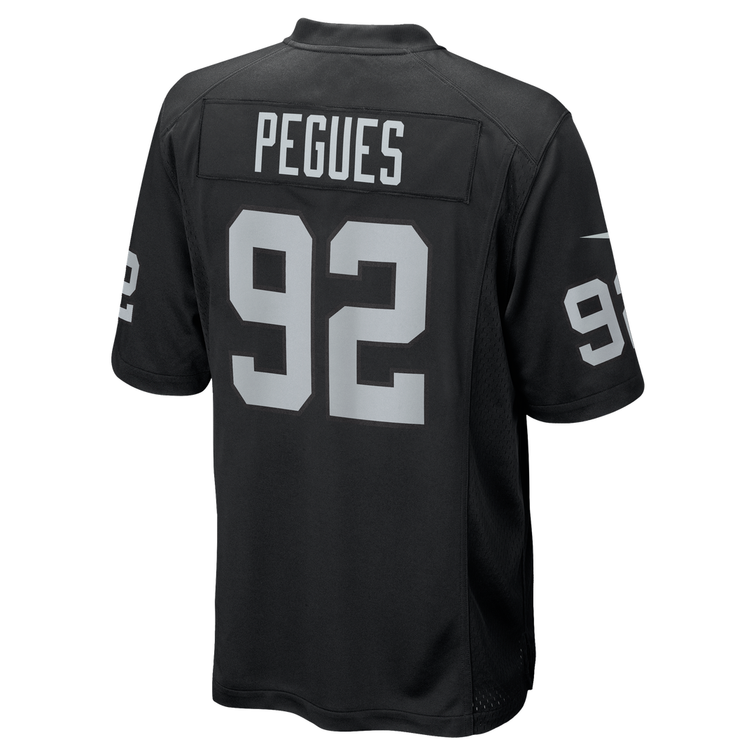 JJ Pegues Las Vegas Raiders Team Game Jersey - Black