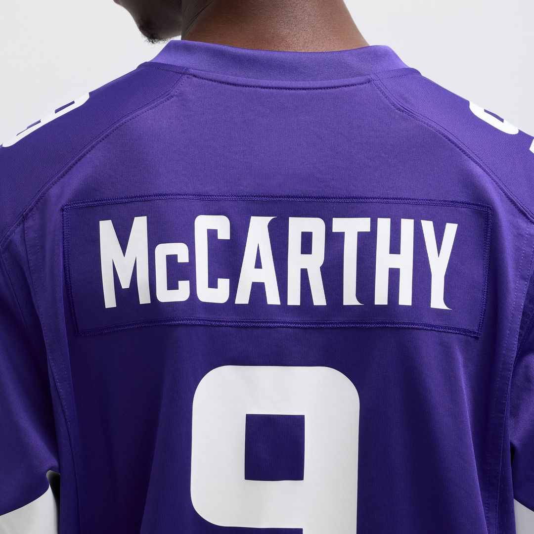 J.J. McCarthy Minnesota Vikings Alternate Game Player Jersey - White