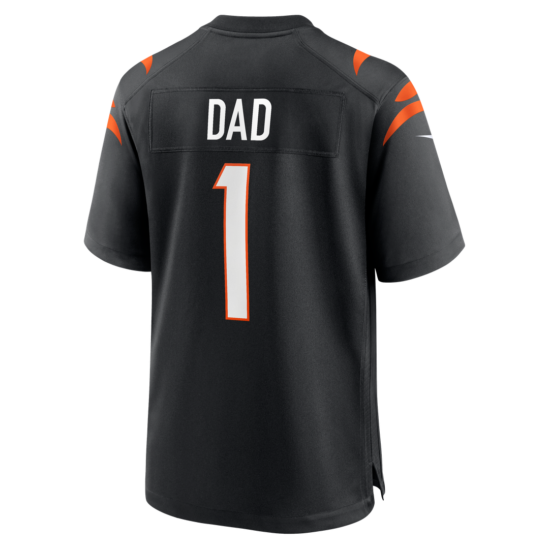 Number 1 Dad Cincinnati Bengals Game Jersey - Black