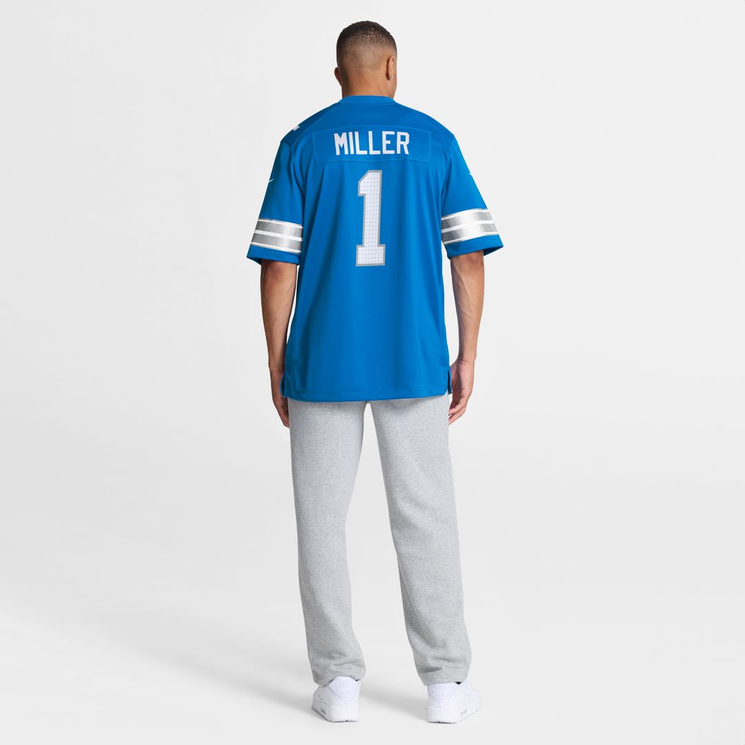Blake Miller Detroit Lions 2026 NFL Draft First Round Pick No. 17 Team Game Jersey - Blue