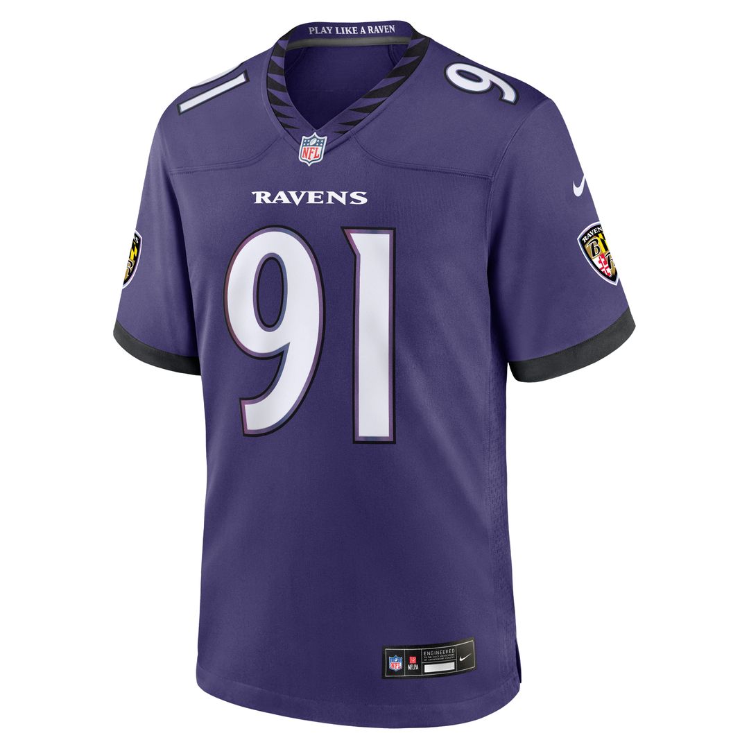 Trey Hendrickson Baltimore Ravens Team Game Jersey - Purple