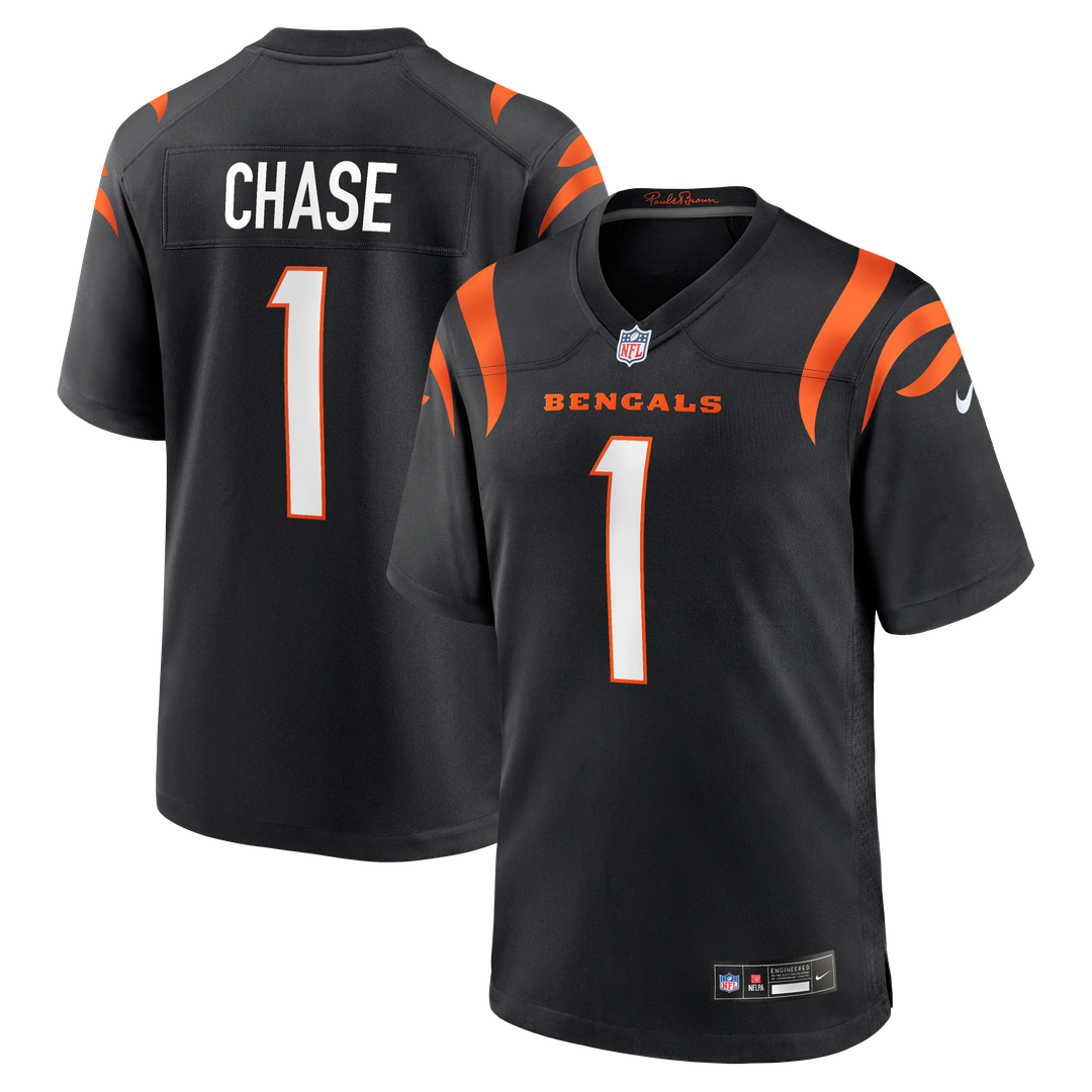 Ja'Marr Chase Cincinnati Bengals Game Jersey - Black