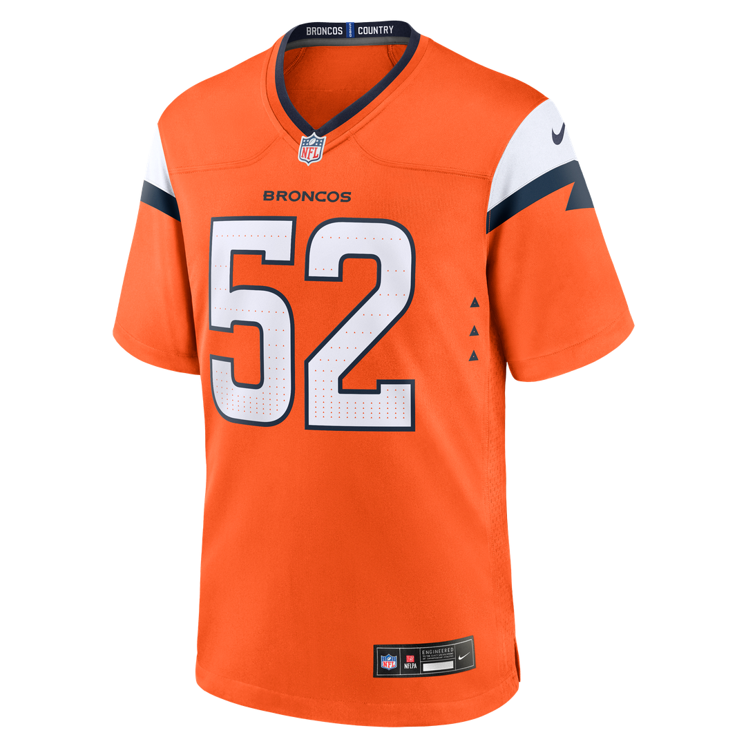 Jonah Elliss Denver Broncos Team Game Jersey - Orange