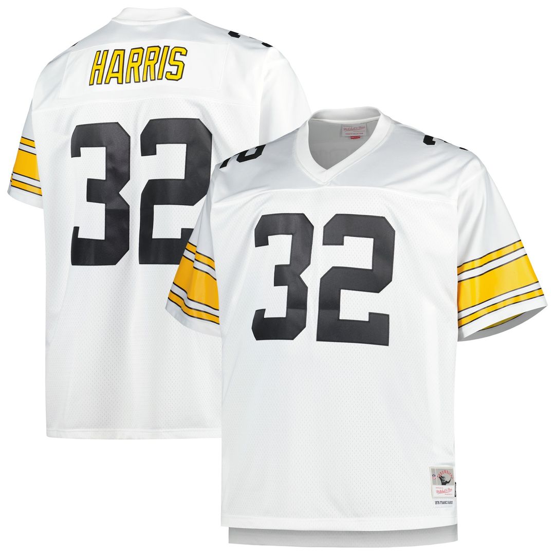Franco Harris Pittsburgh Steelers Big & Tall 1976 Retired Player Replica Jersey - White