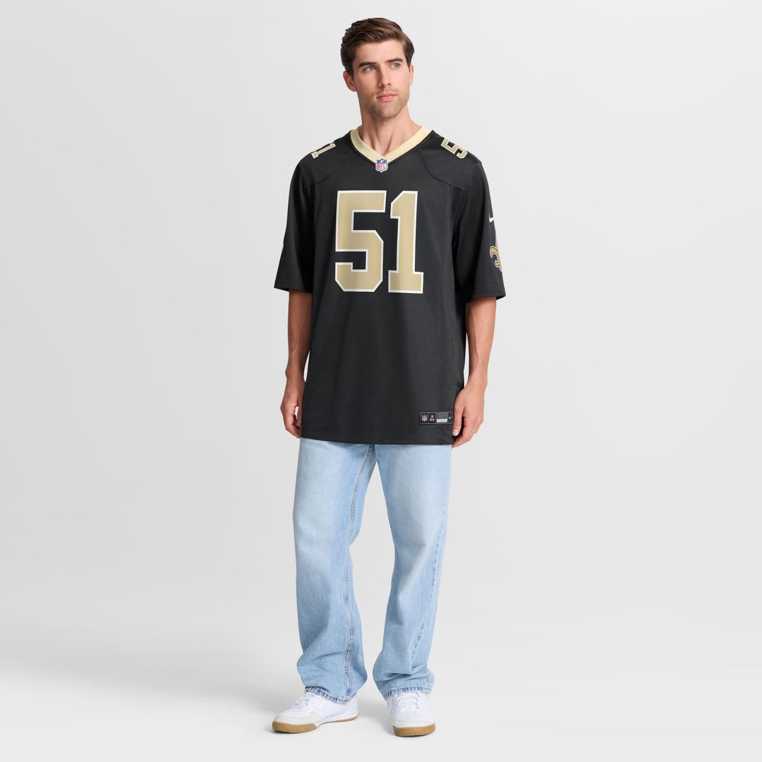 Jonathan Vilma New Orleans Saints Game Retired Player Jersey - Black