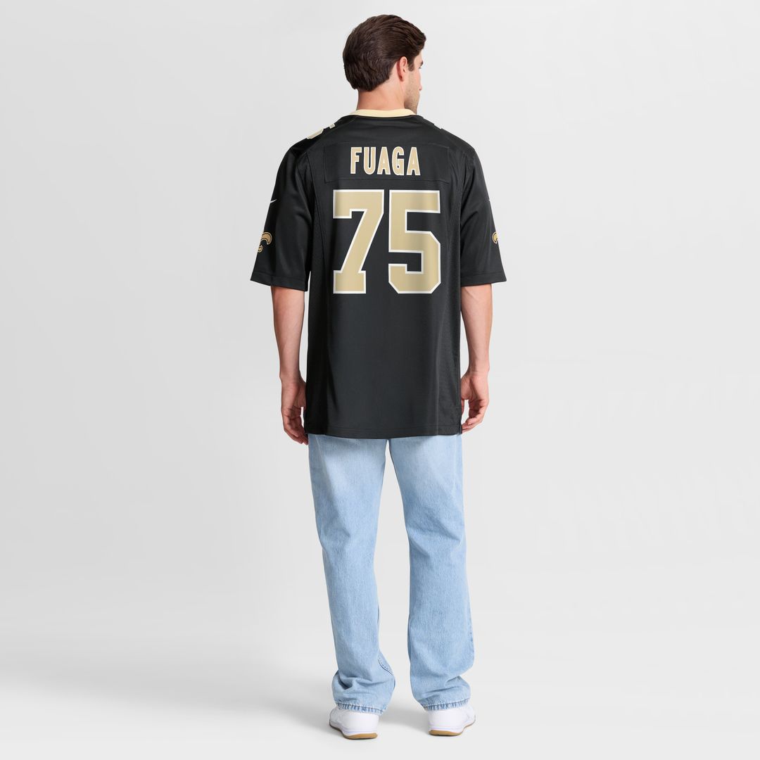 Taliese Fuaga New Orleans Saints Player Game Jersey - Black