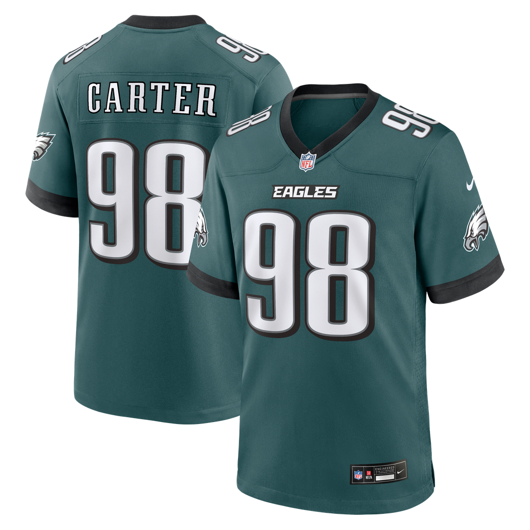 Jalen Carter Philadelphia Eagles Team Game Jersey - Midnight Green