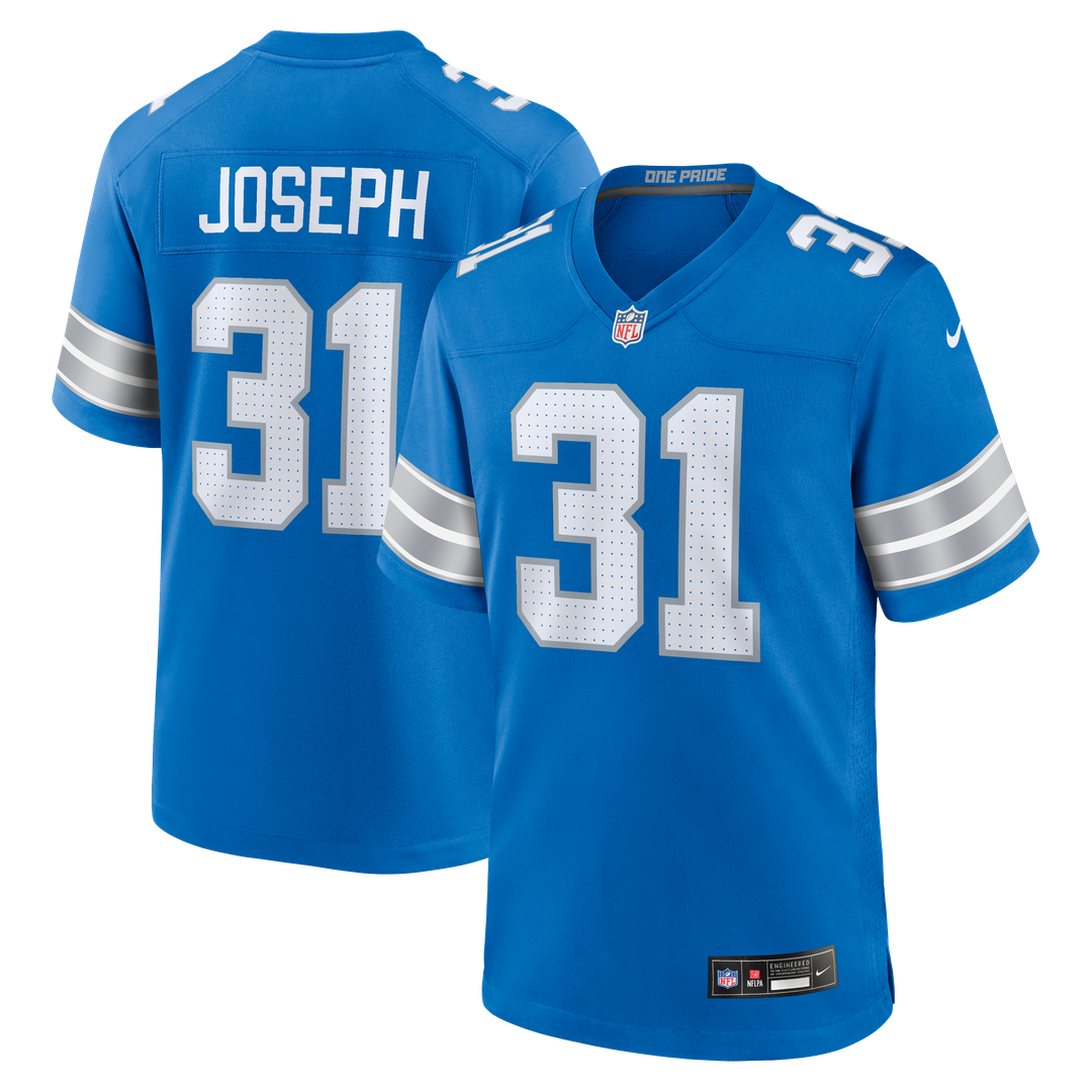 Kerby Joseph Detroit Lions Team Game Jersey - Blue