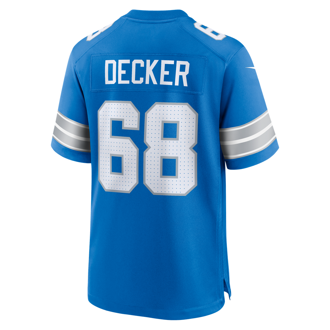 Taylor Decker Detroit Lions Team Game Jersey - Blue