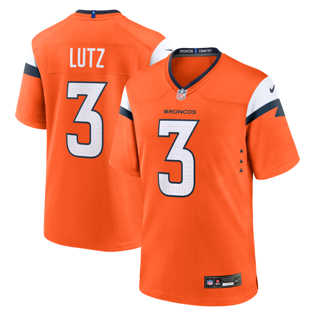 Wil Lutz Denver Broncos Team Game Jersey - Orange