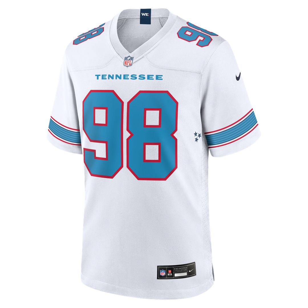 Jeffery Simmons Tennessee Titans Game Jersey - Light Blue