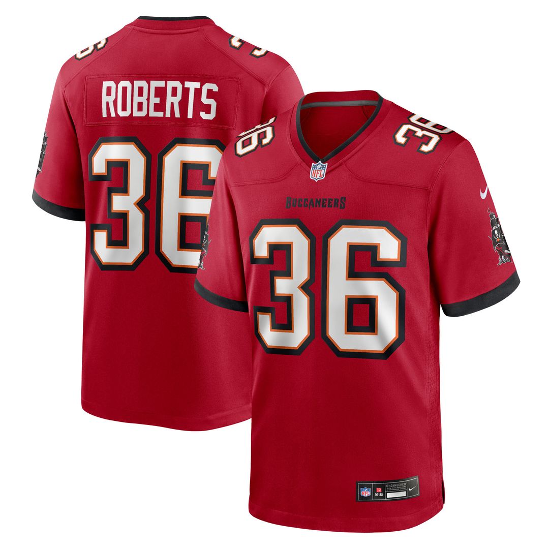 JJ Roberts Tampa Bay Buccaneers Team Game Jersey - Red