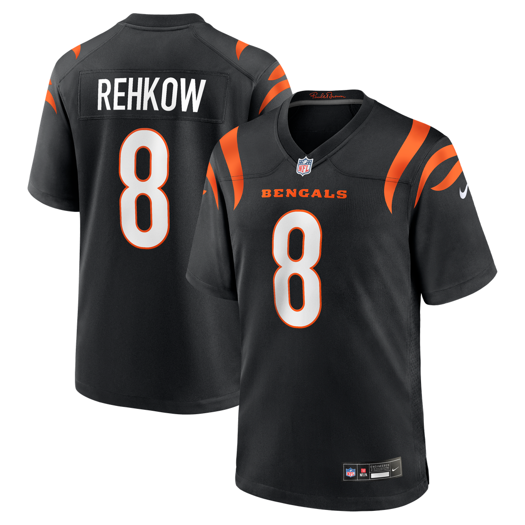 Ryan Rehkow Cincinnati Bengals Game Jersey - Black