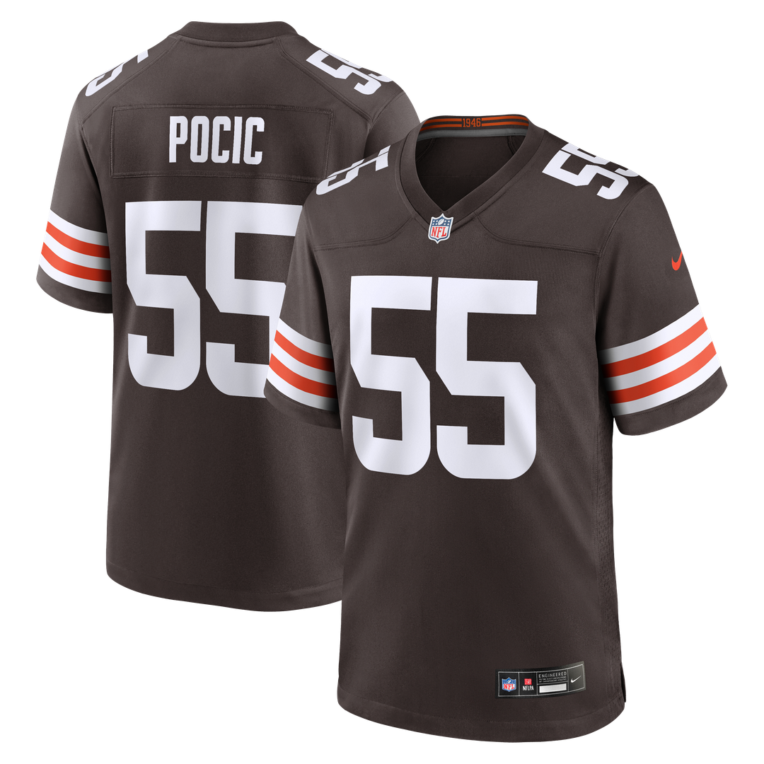 Ethan Pocic Cleveland Browns Game Jersey - Brown