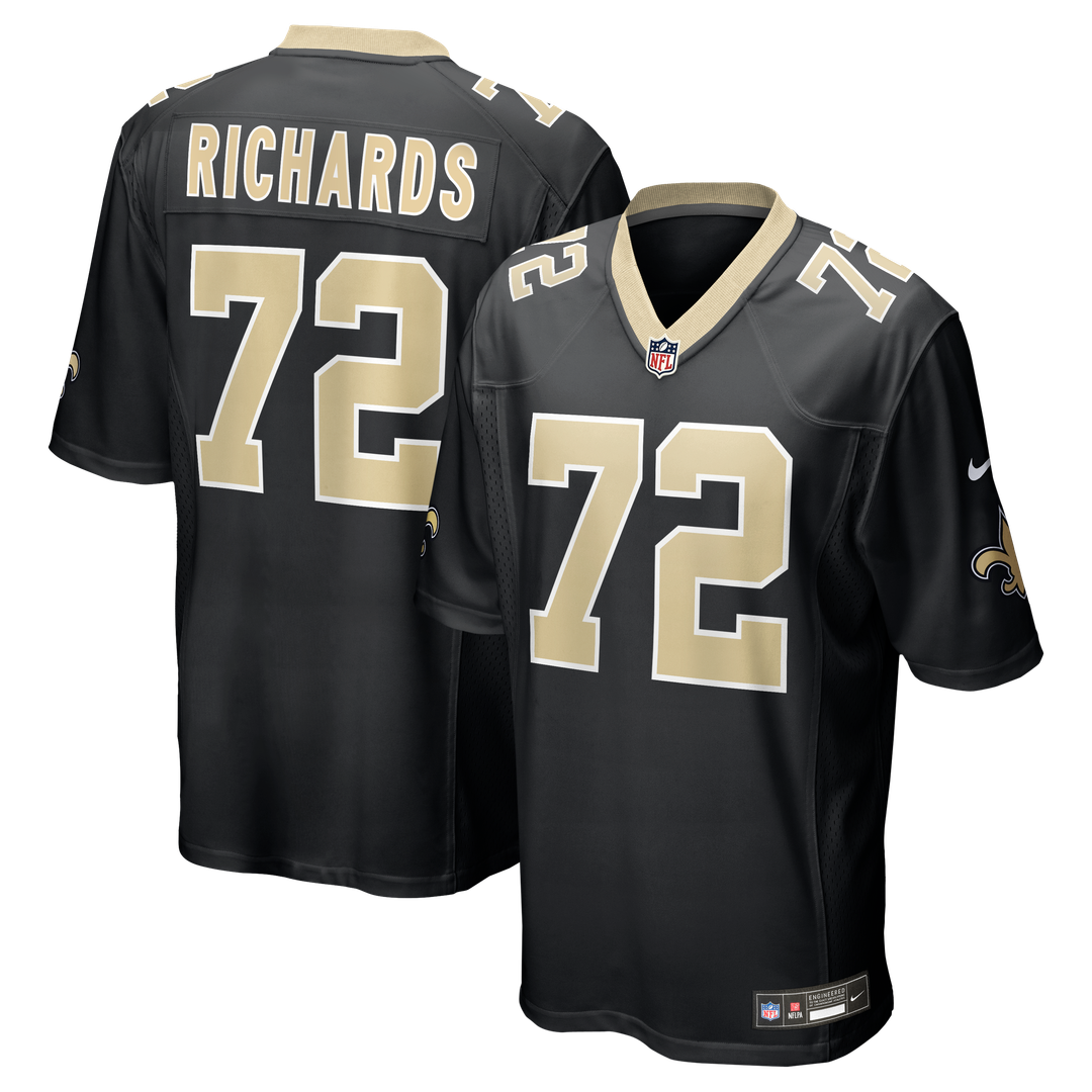 Asim Richards New Orleans Saints Team Game Jersey - Black