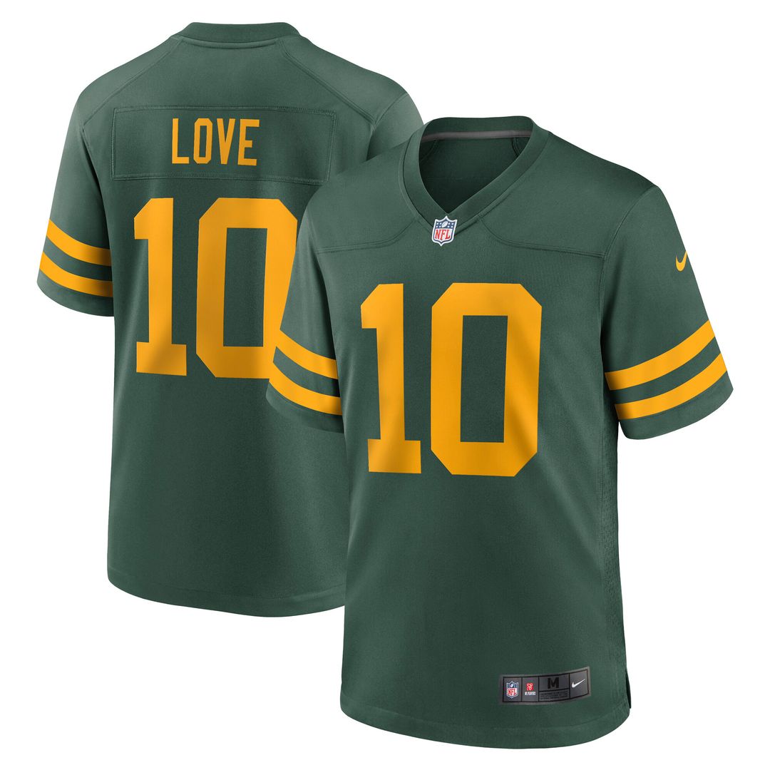Love Green Bay Packers Alternate Game Jersey - Green