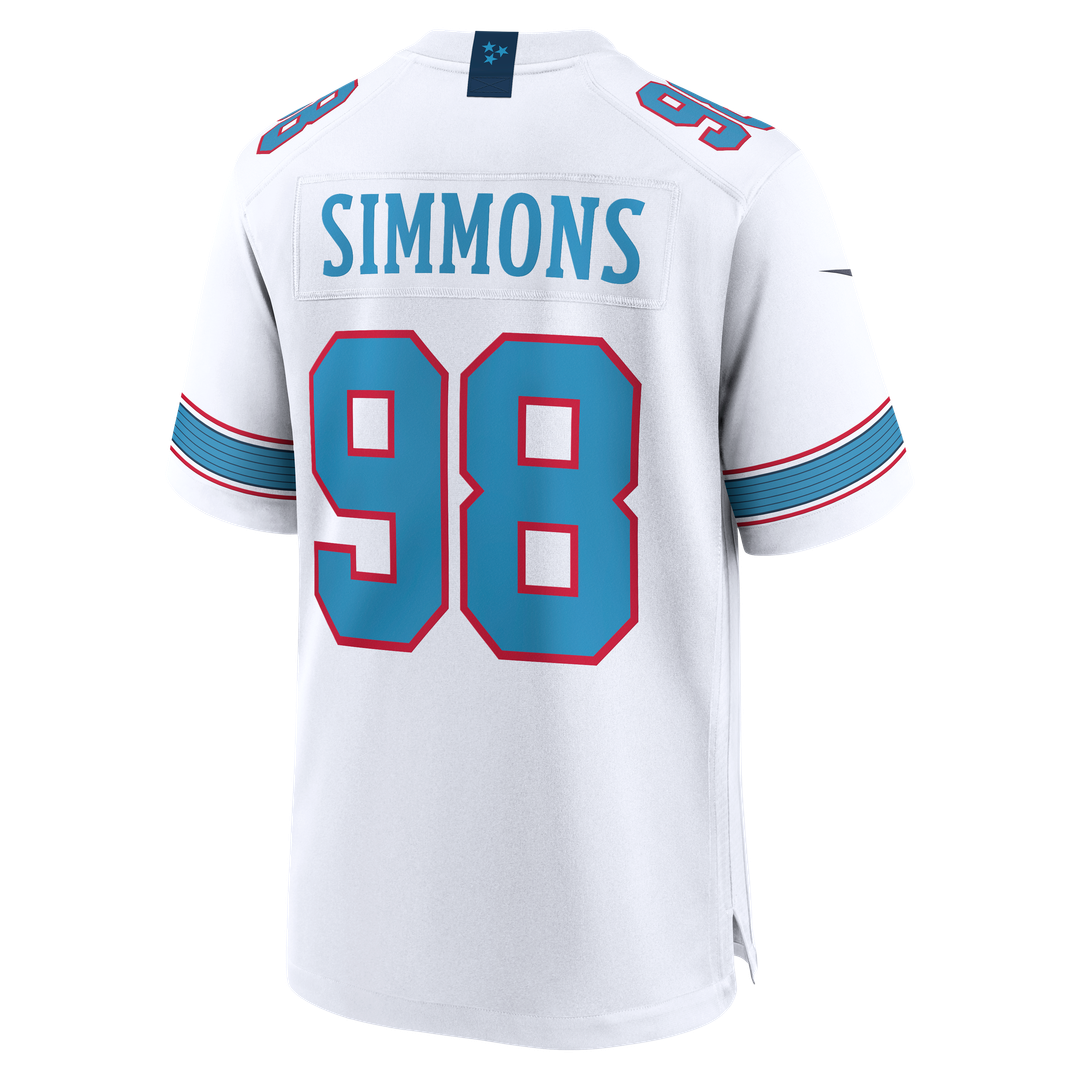 Jeffery Simmons Tennessee Titans Game Jersey - White