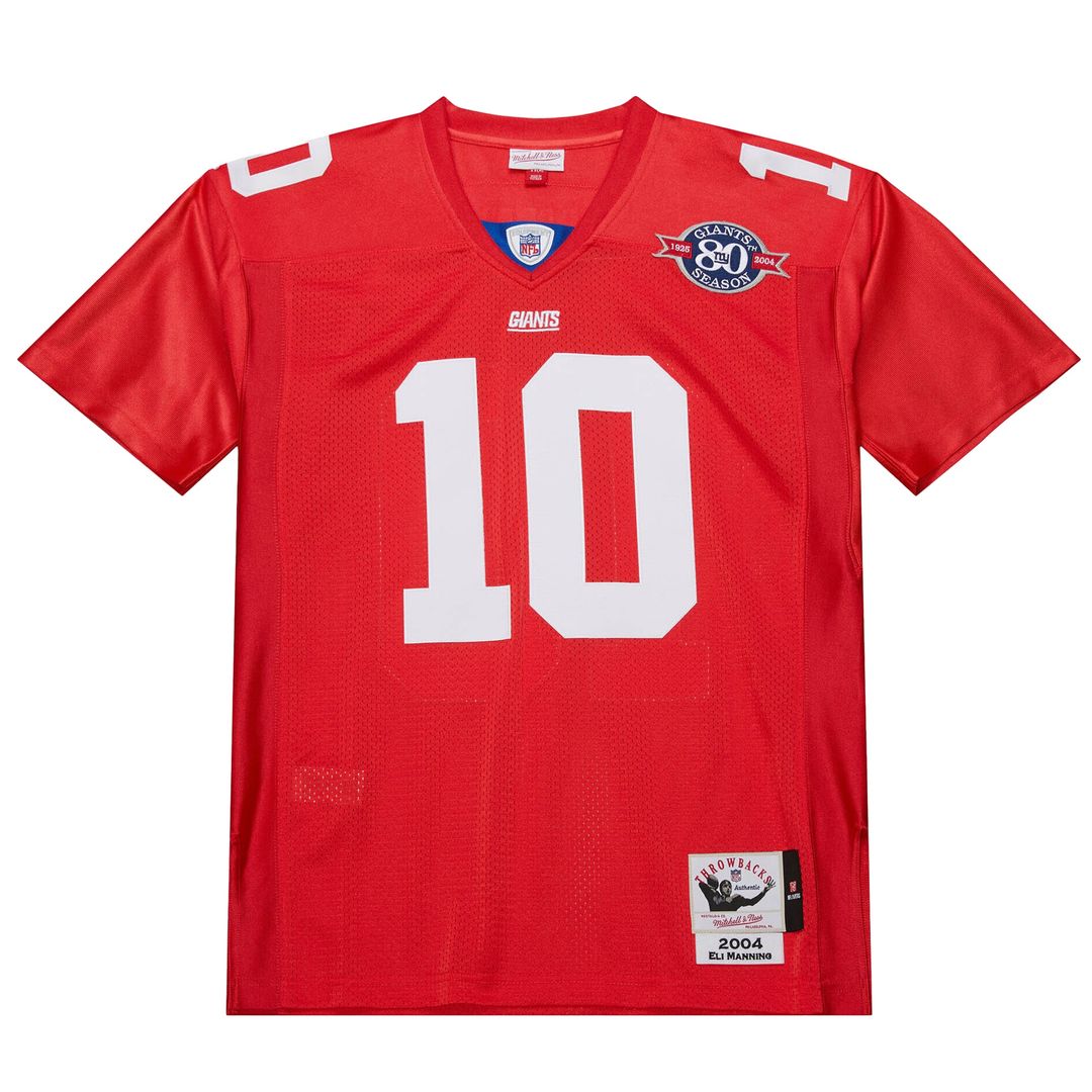 Eli Manning New York Giants 2004 Authentic Throwback Retired Player Jersey - Red