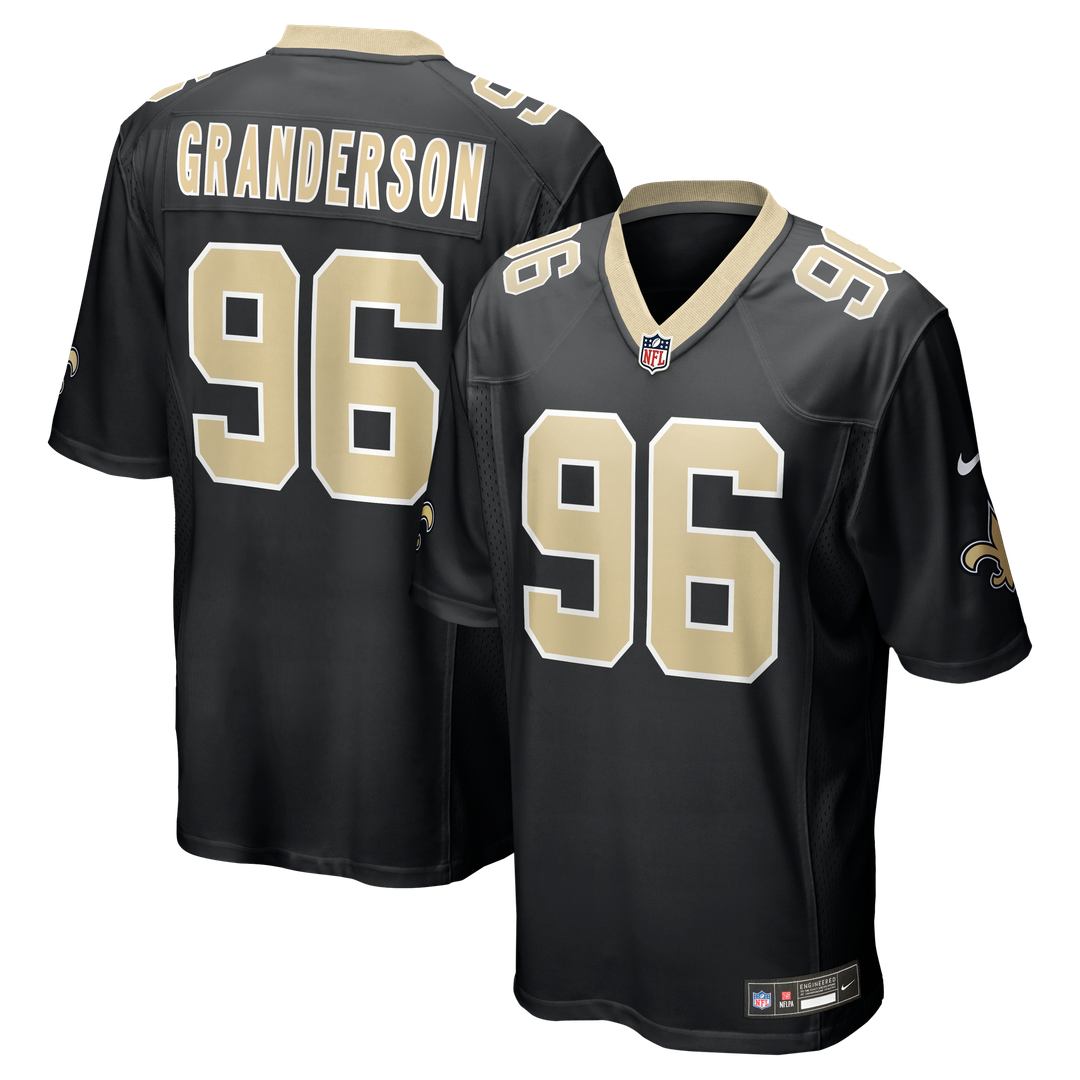 Carl Granderson New Orleans Saints Game Jersey - Black
