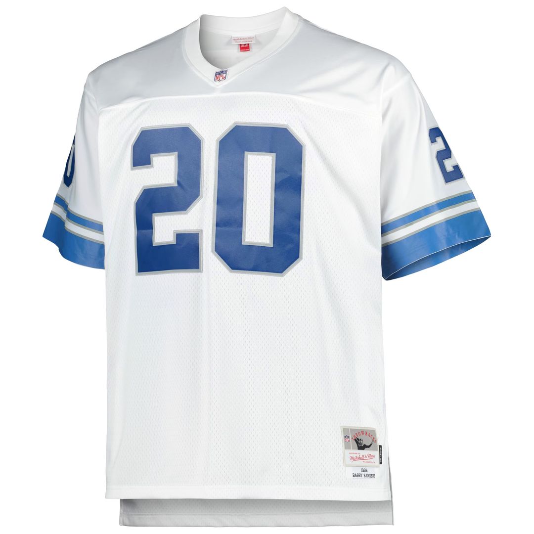 Barry Sanders Detroit Lions Big & Tall 1996 Retired Player Replica Jersey - White