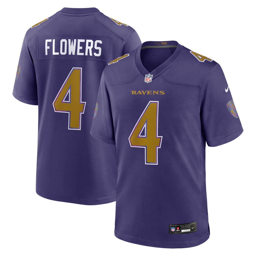 Zay Flowers Baltimore Ravens Game Jersey - White